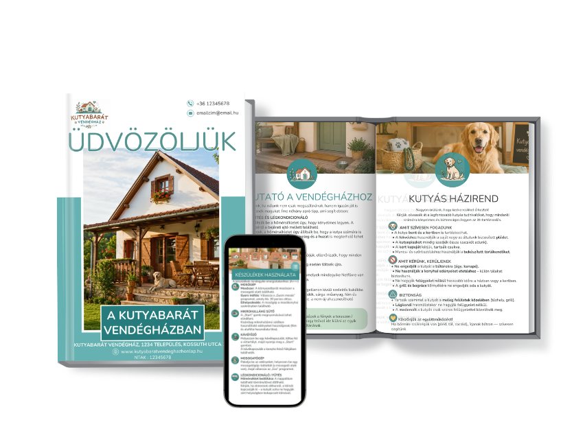 digitális és nyomtatható kutyabarát vendégtájékoztató