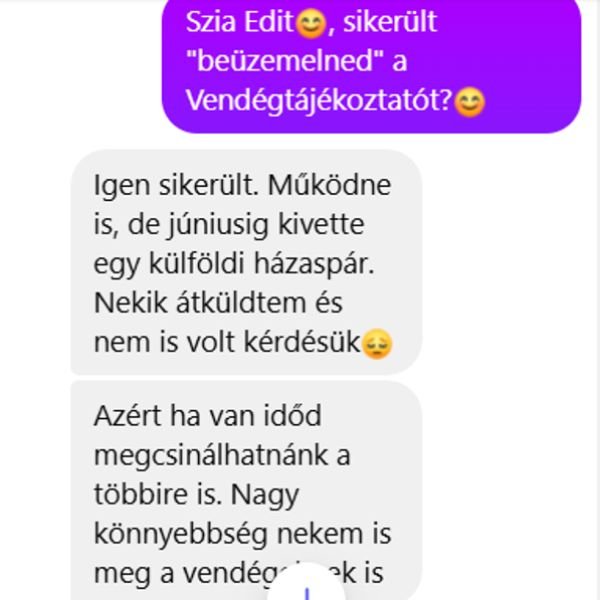 vendégtájékoztató angolul vélemény